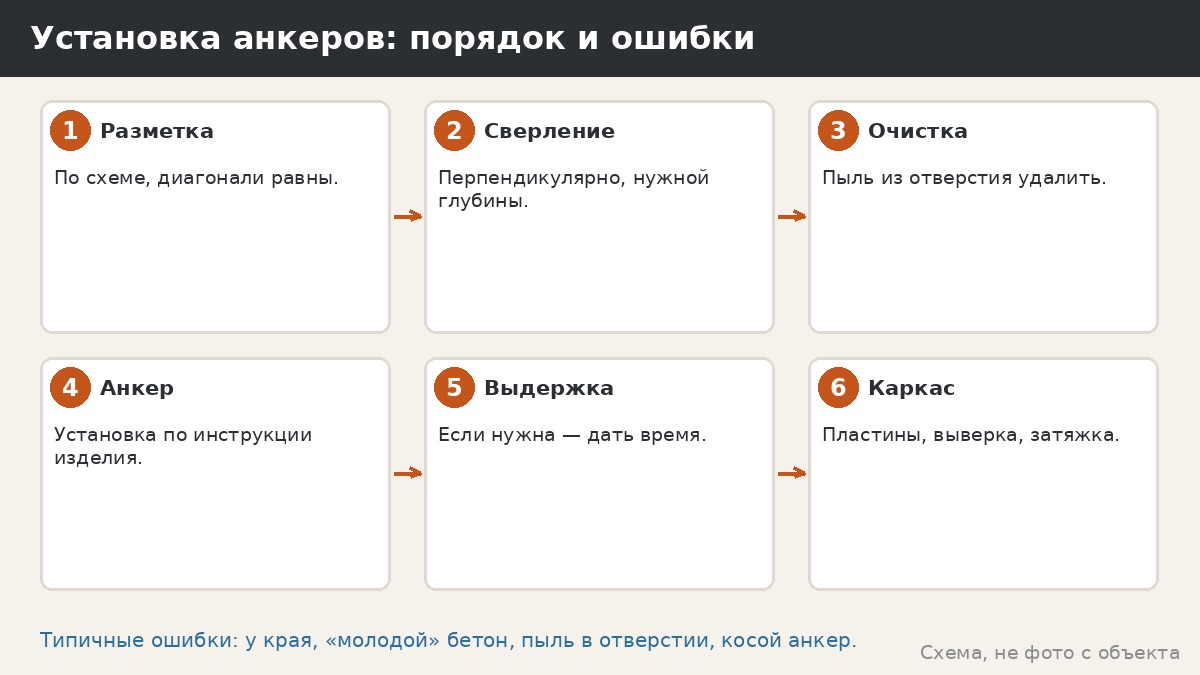 Установка анкеров: порядок и ошибки