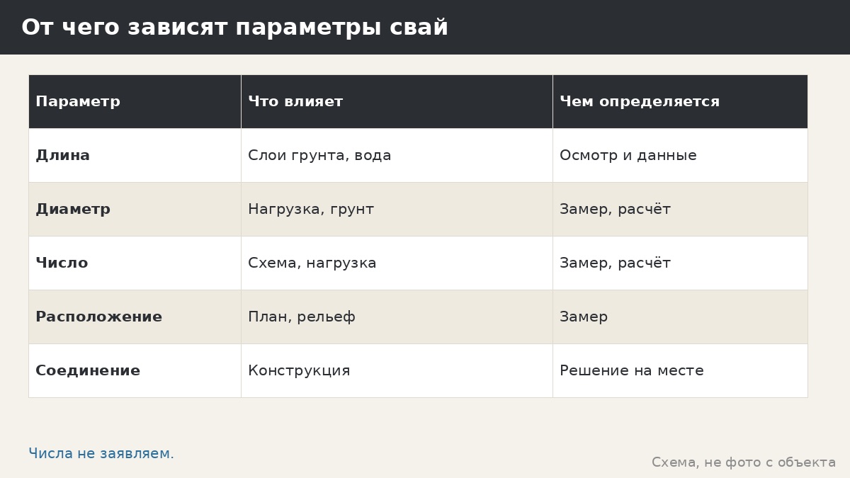 Длина и диаметр свай для беседки: от чего зависят и почему мы не называем числа