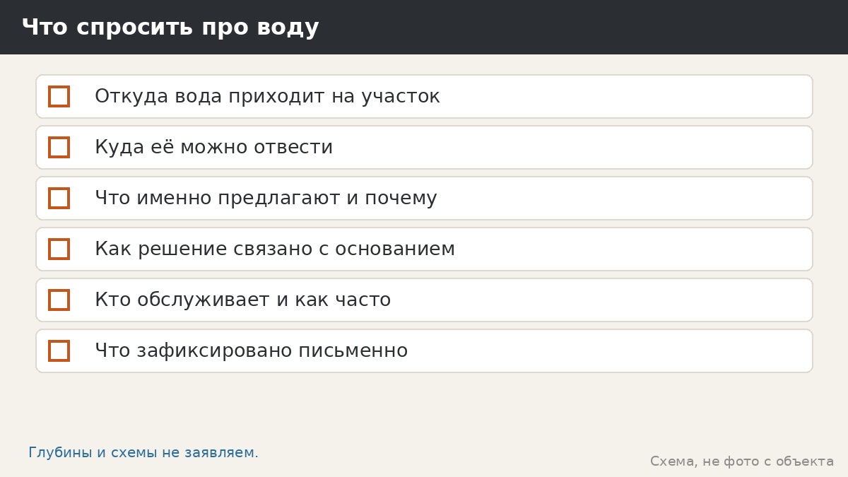 Что спросить про воду