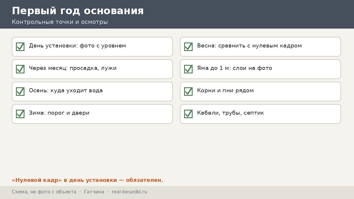 Чек-лист участка перед замером, Гатчина