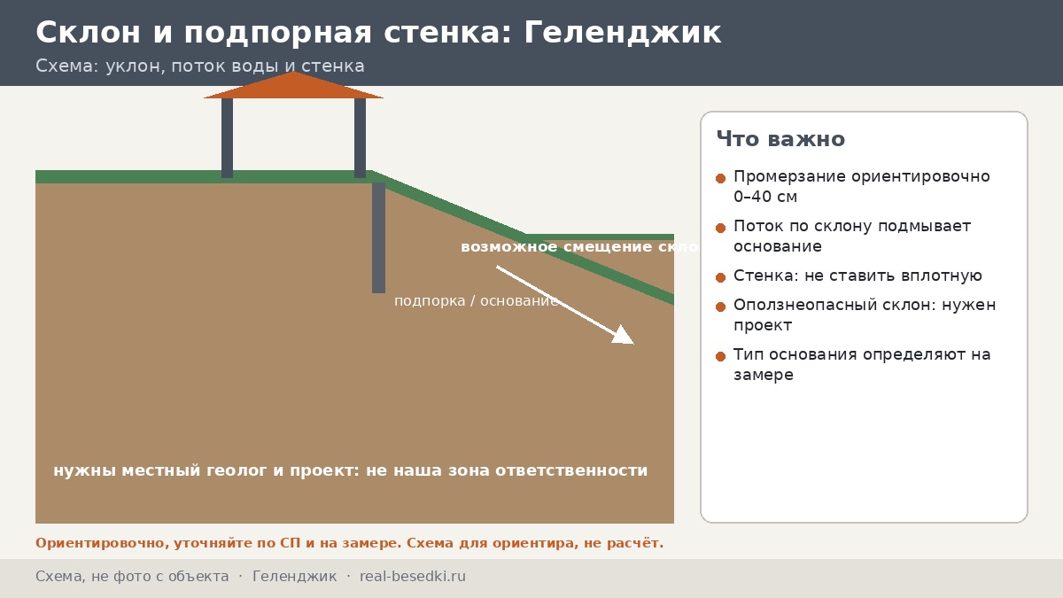 Фундамент в Геленджике: рельеф и подтопление — карта склона за один час и десять вопросов специалисту