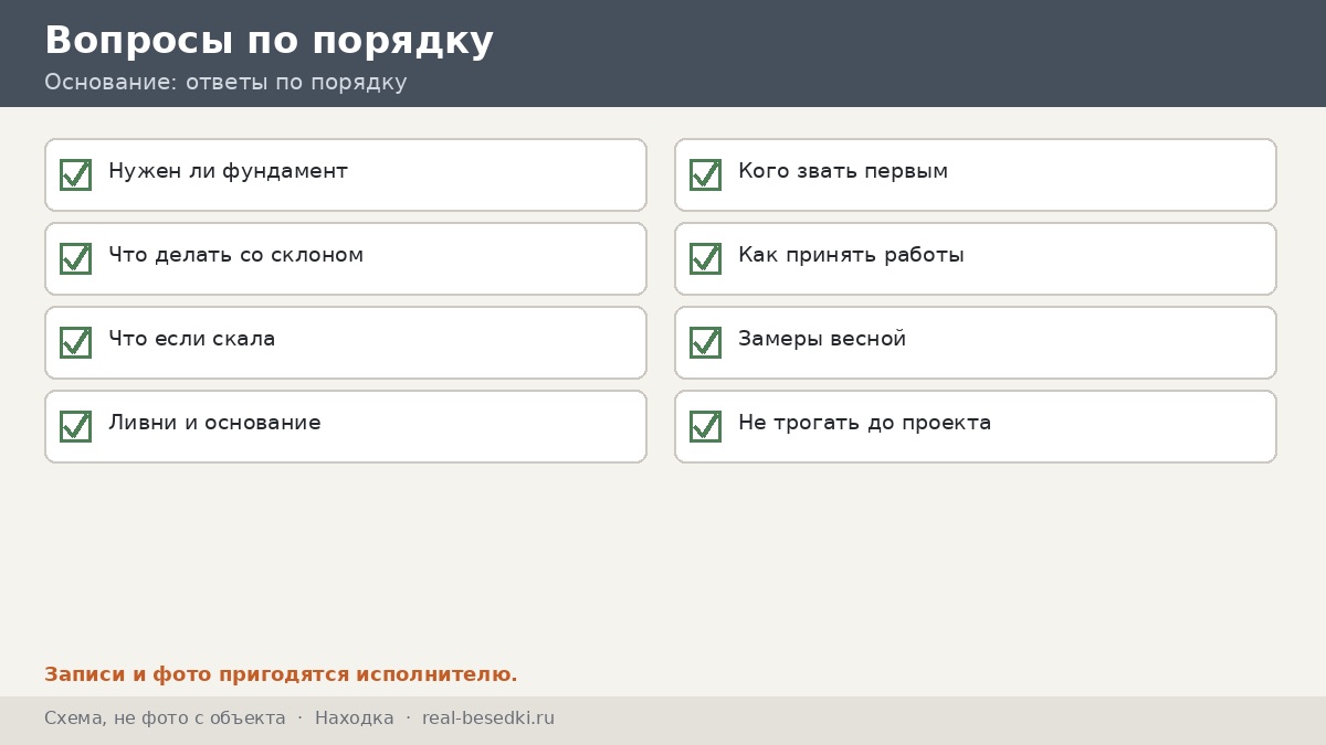 Семь вопросов, Находка