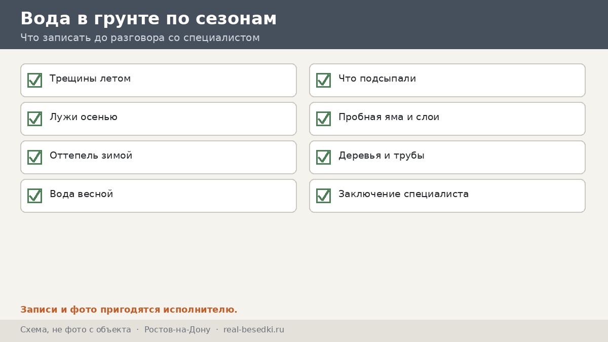 Вопросы к участку, Ростов-на-Дону