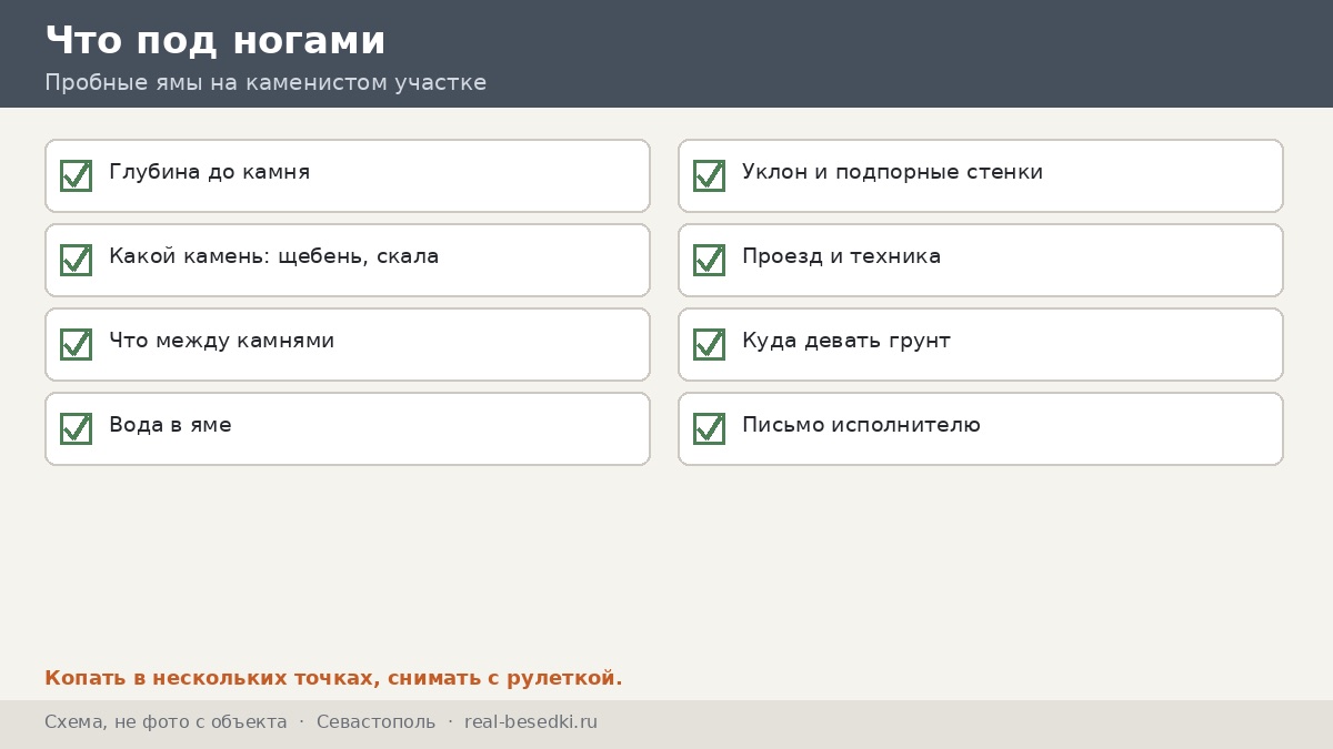 Чек-лист каменистого участка, Севастополь