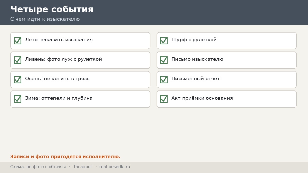 Проверка участка, Таганрог