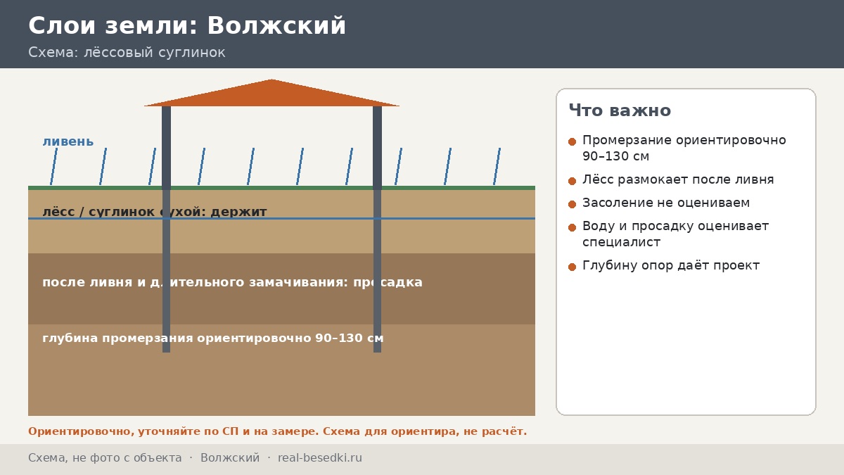 Основание под беседку в Волжском: лёссовые суглинки, засоление и что нельзя оценить на глаз