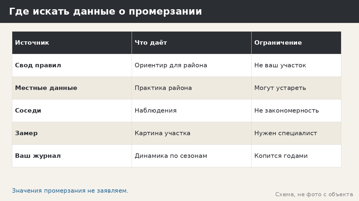Глубина промерзания грунта: где смотреть и как учитывать в беседке