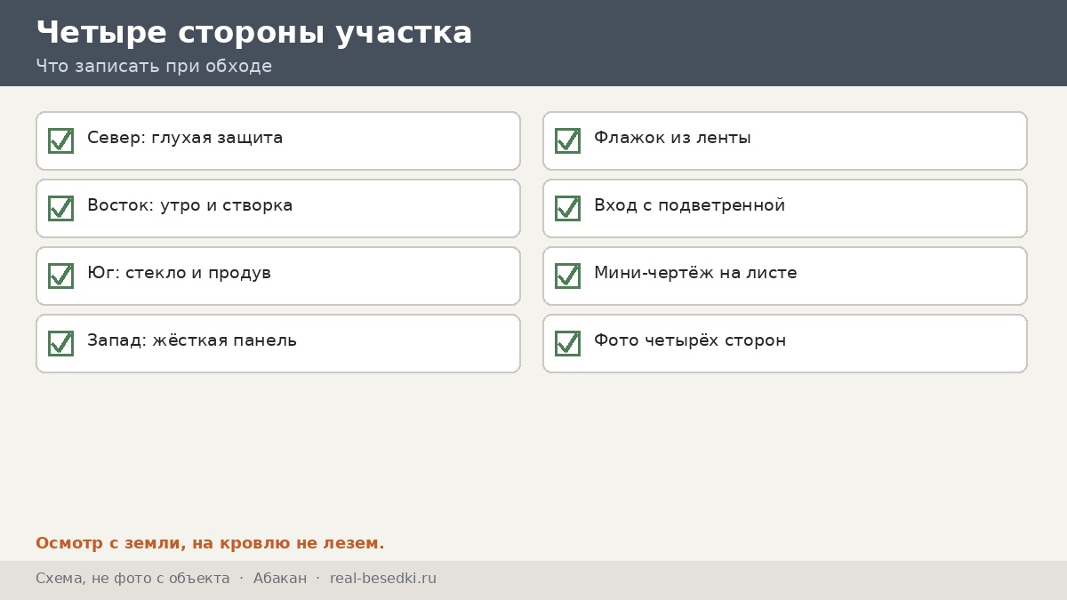 Стороны участка: Абакан