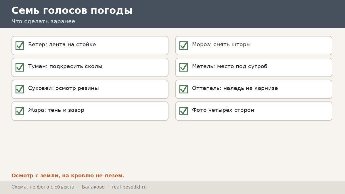 Семь голосов погоды, Балаково