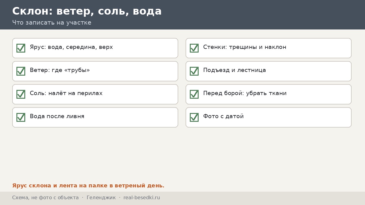Чек-лист склона: ветер, соль, вода, Геленджик