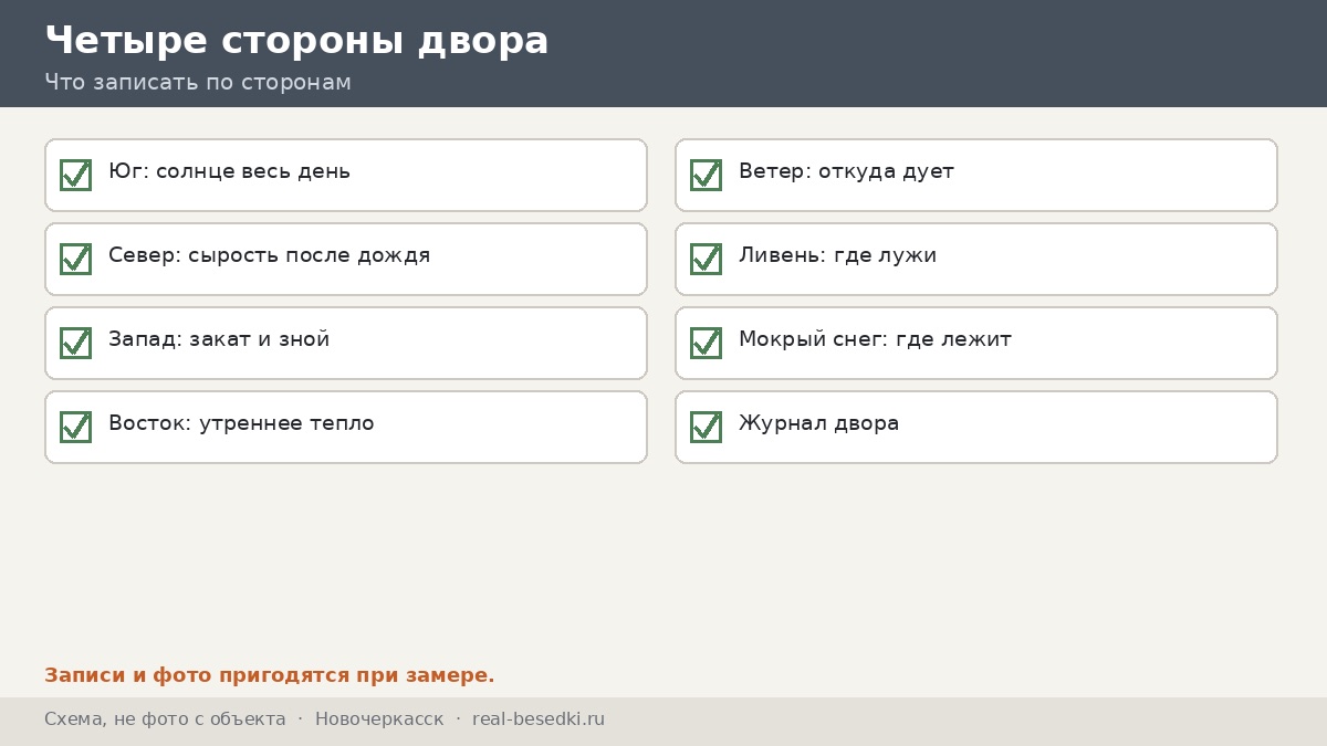 Памятка по сторонам света, Новочеркасск