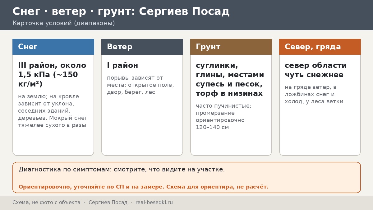 Что выдержит зиму в Сергиевом Посаде: нагрузки на крышу беседки и диагностика по симптомам