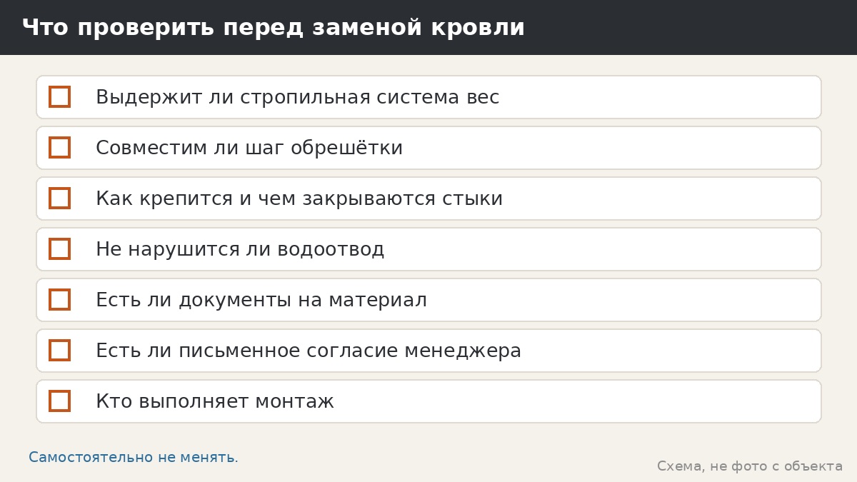 Что проверить перед заменой кровли