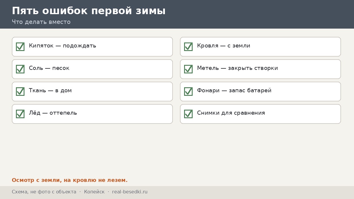 Пять ошибок первой зимы, Копейск