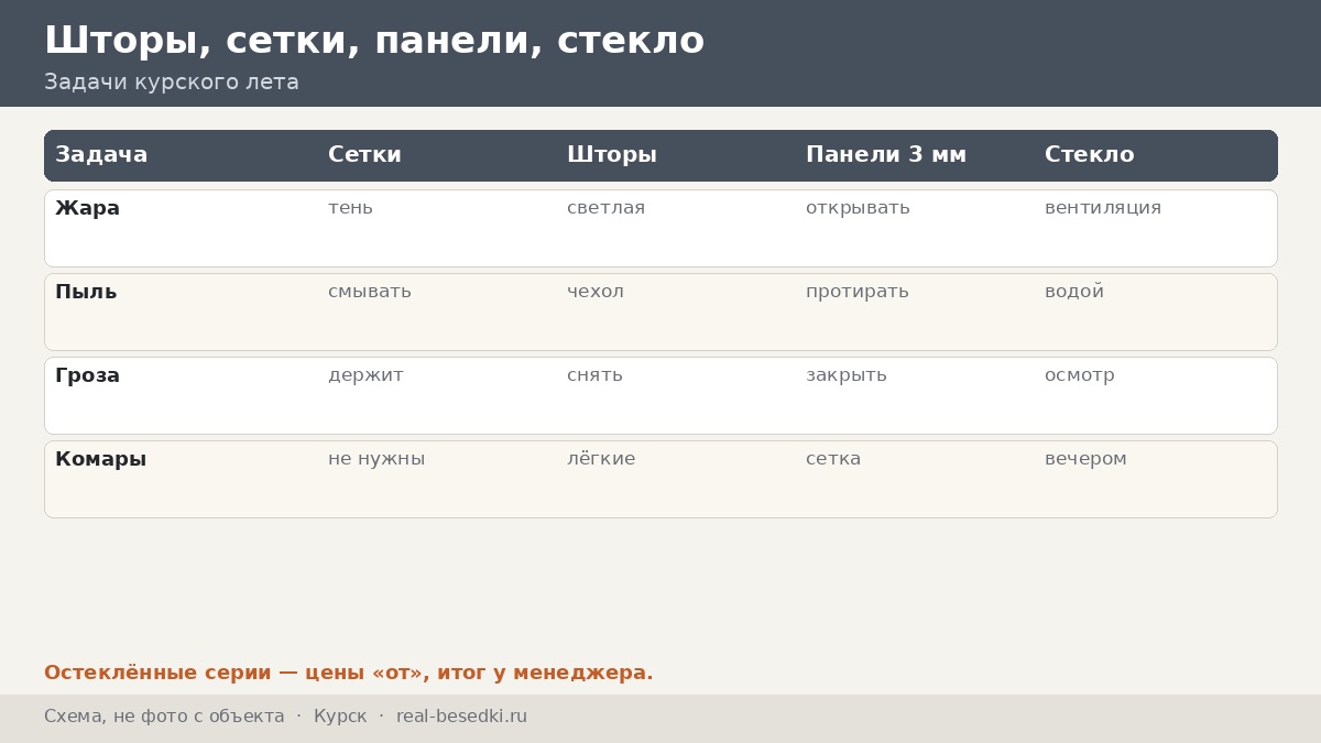 Закрытие беседки в Курске: чем защититься от жары, пыли и грозового града, не потеряв воздух