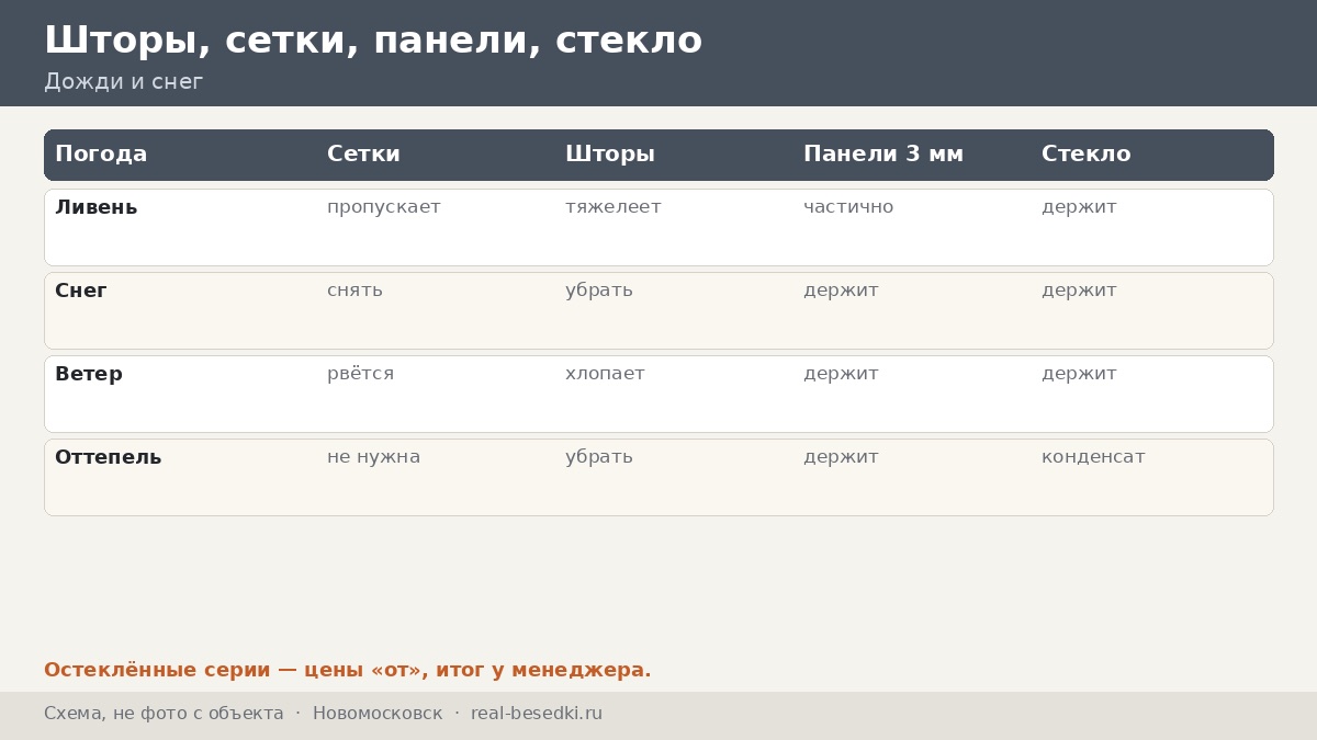 Кровля в Новомосковске: дожди и снег над оврагами — как выбрать скат, слив и защиту проёмов для беседки и осматривать крышу с земли