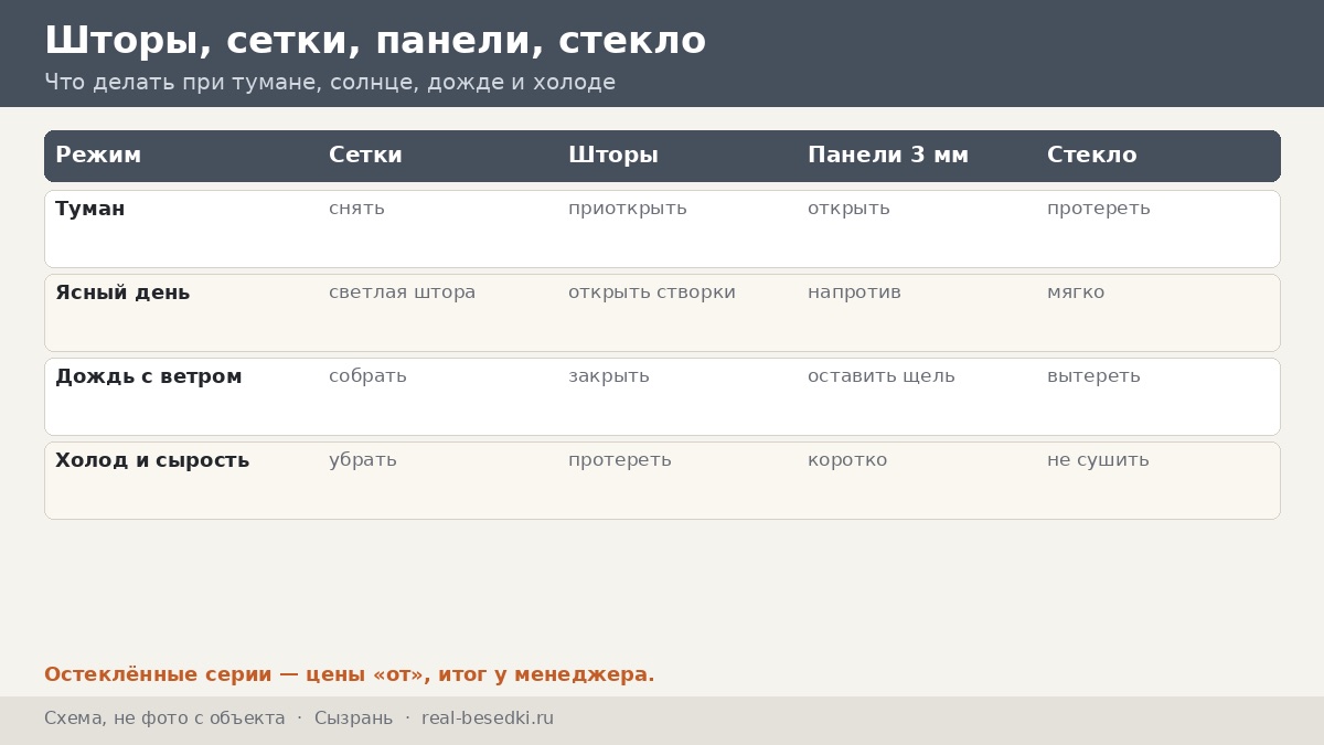 Шторы и вентиляция в Сызрани: речная влажность и ветер — как проветривать беседку у Волги и не терять ткань