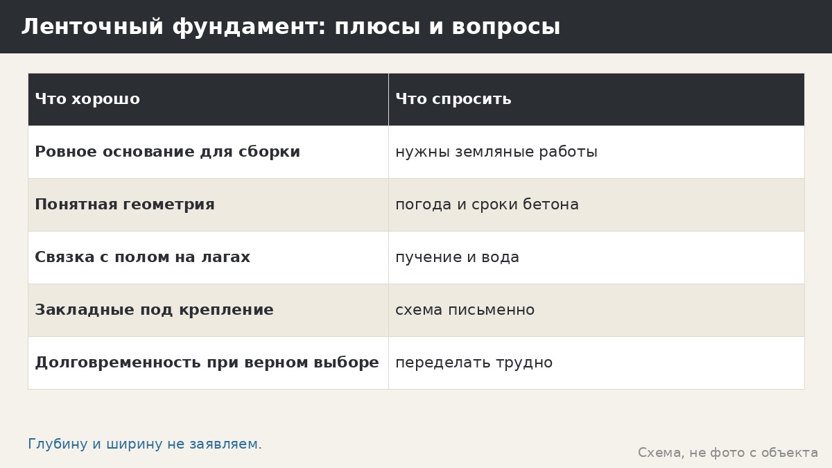 Ленточный фундамент под беседку: когда его обсуждают и что спросить