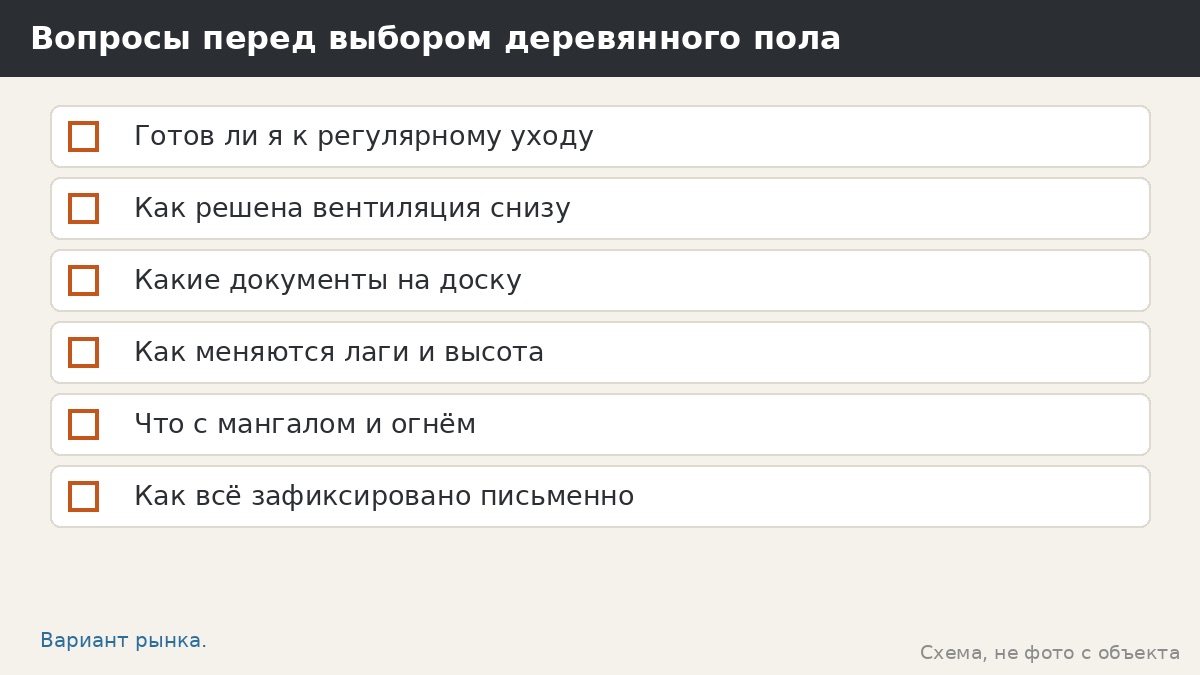 Вопросы перед выбором деревянного пола