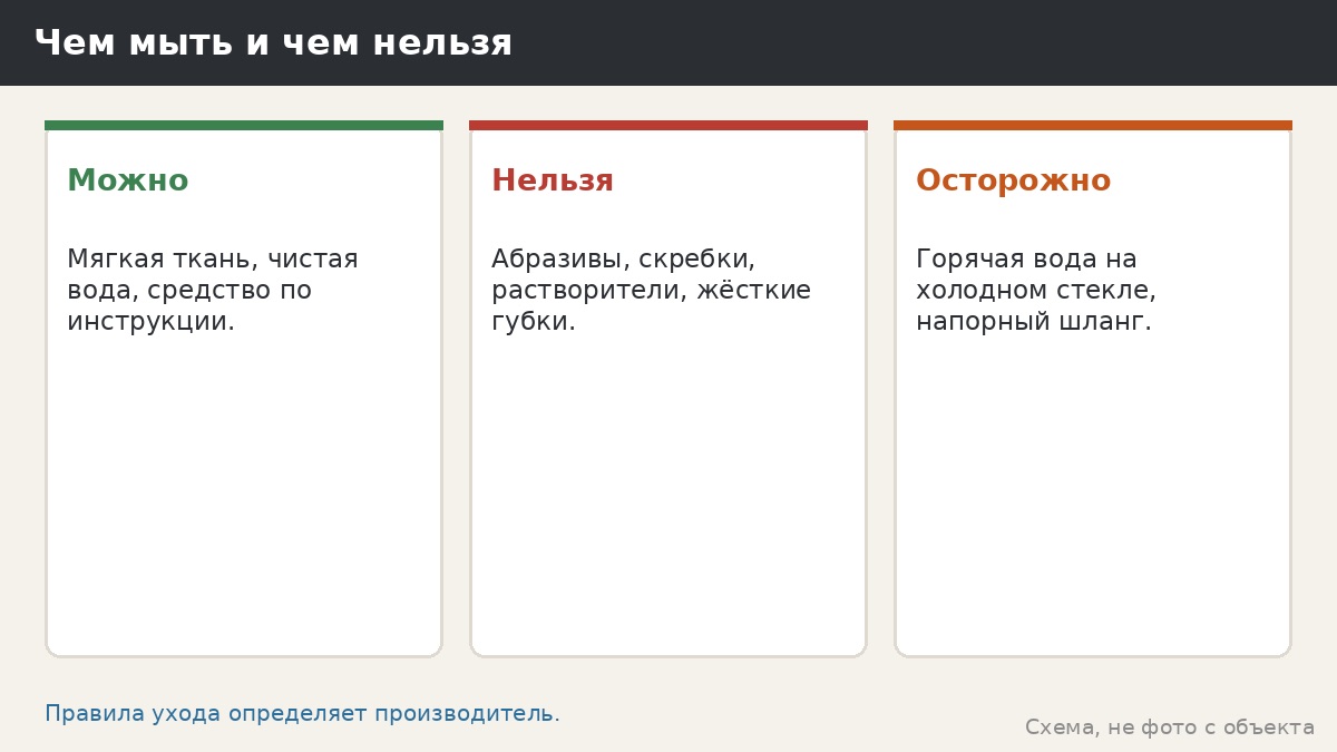 Чем мыть и чем нельзя