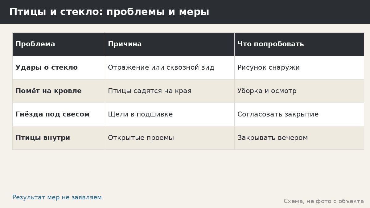 Остекление против птиц: как птицы и стекло сосуществуют в беседке