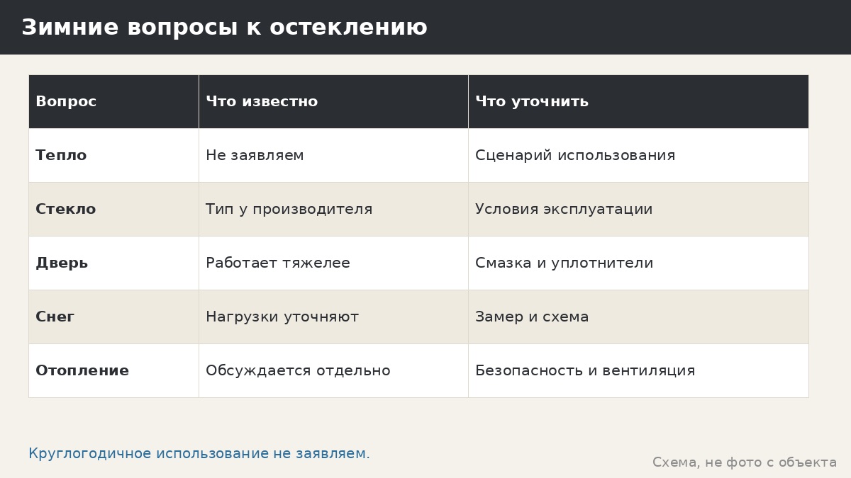 Остекление зимой: возможно ли пользоваться беседкой в холод