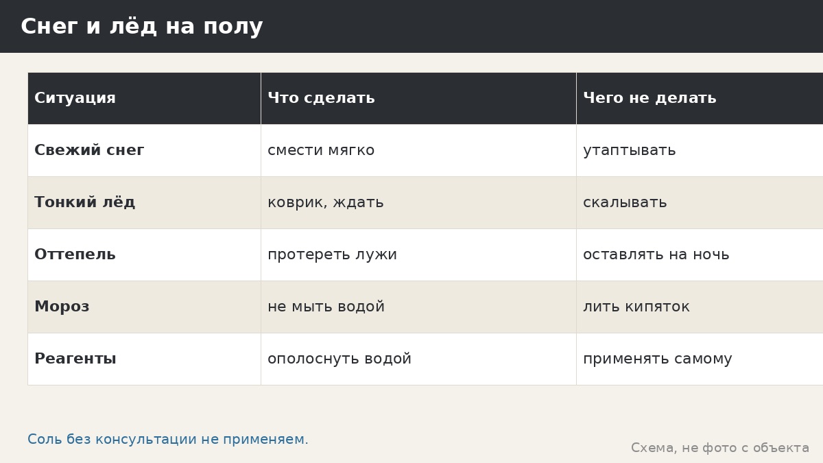 Что делать со снегом и льдом