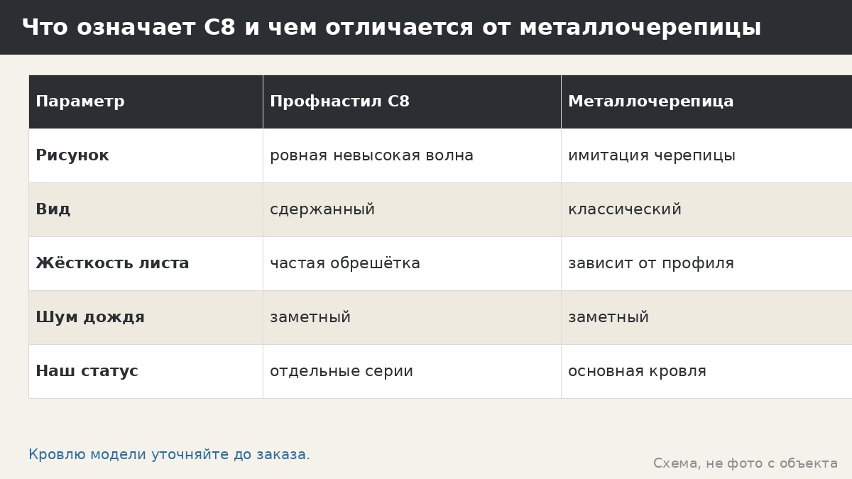 Профнастил С8 на крышу беседки: где применяется у нас и на что обратить внимание