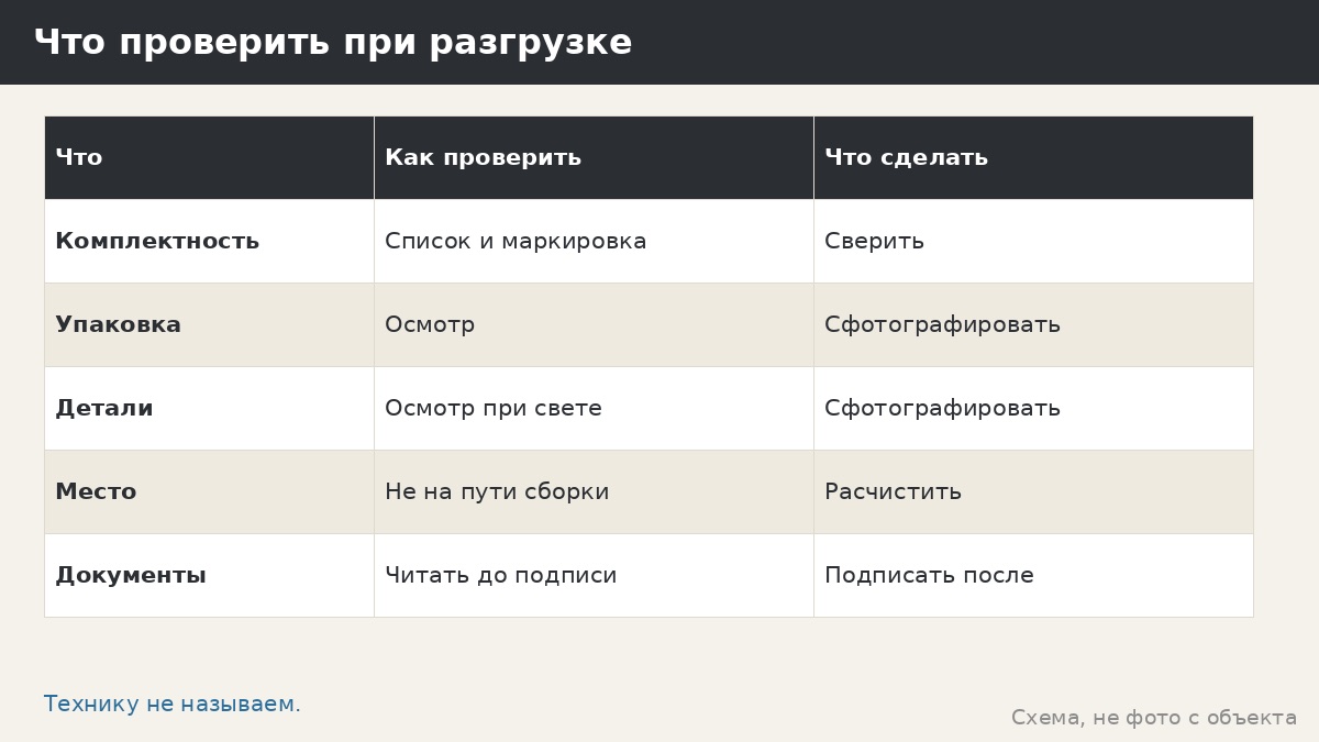 Разгрузка беседки на участке: место, порядок и что проверить сразу