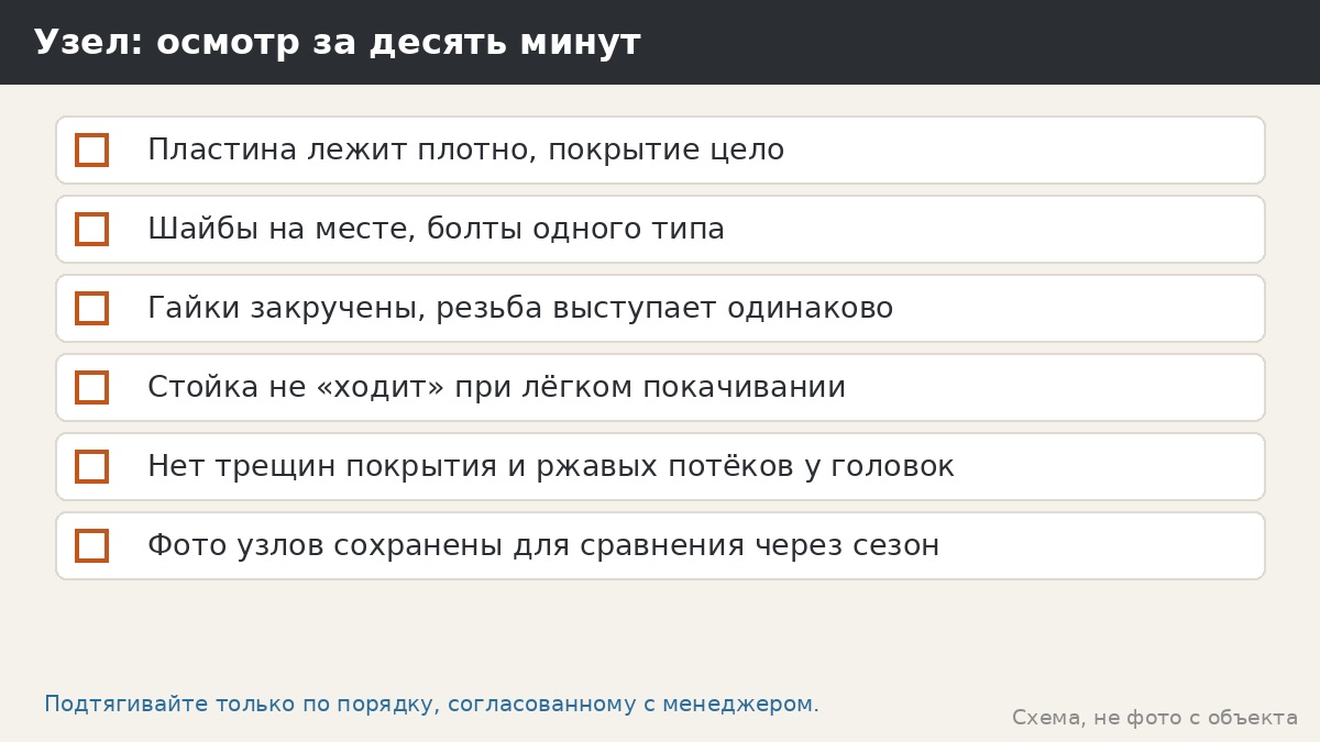 Узел: осмотр за десять минут
