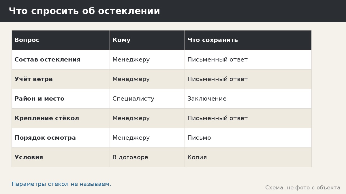 Ветровая нагрузка на стеклянные стены беседки: что мы не заявляем и что спросить