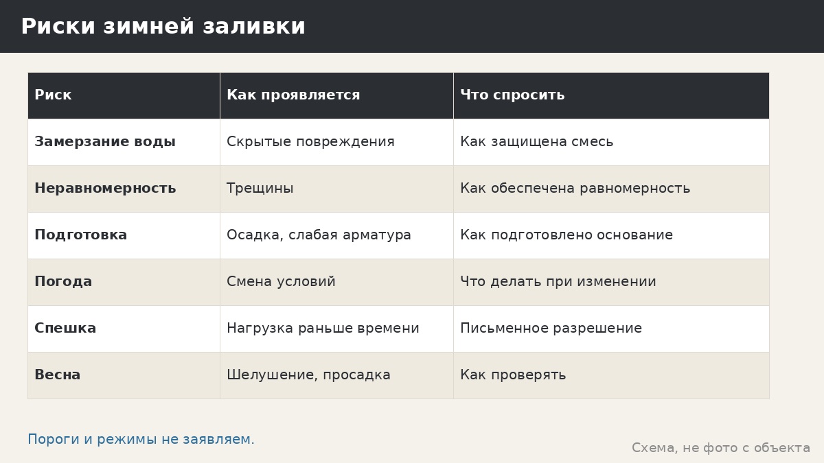 Зимнее бетонирование основания под беседку: риски и вопросы исполнителю