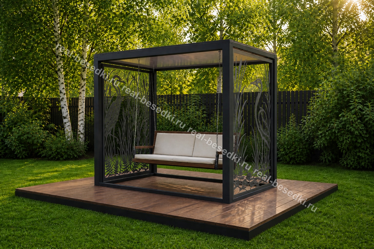 Качели «Цапля» поликарбонат, 3,00×1,90×2,40 м